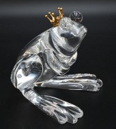 STEUBEN GLASS, FROG PRINCE FIG