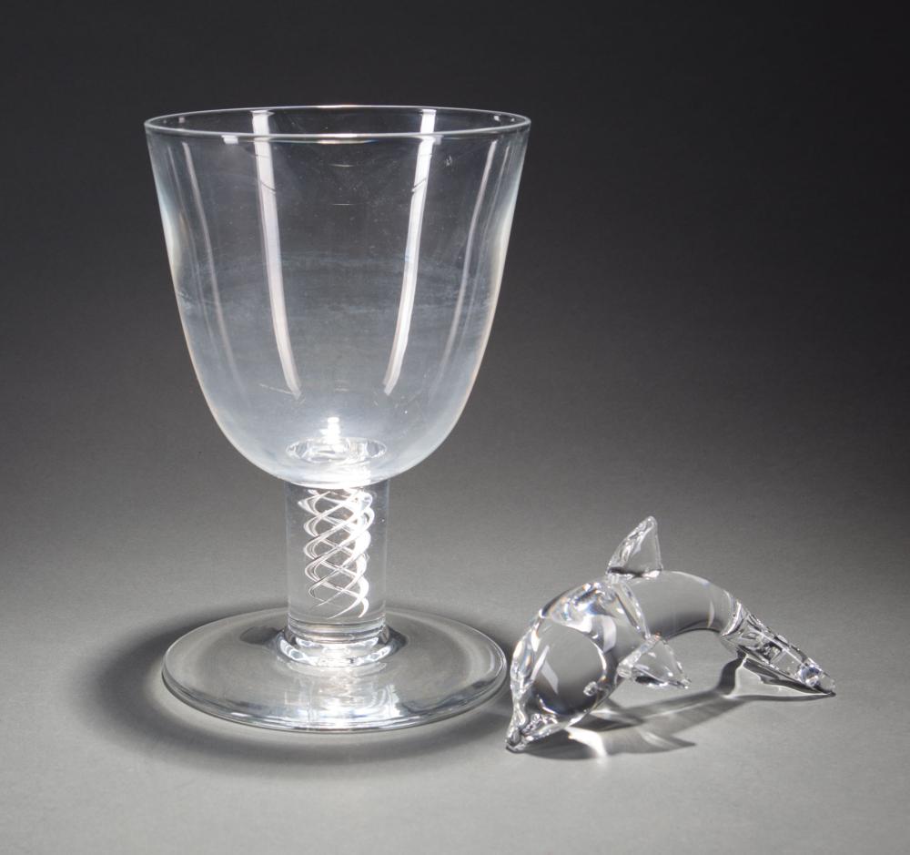STEUBEN GLASS GIANT AIRTWIST SPIRAL