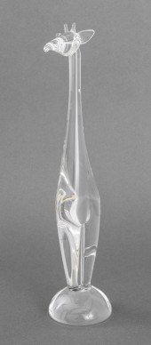 STEUBEN GLASS GIRAFFE ANIMALIE