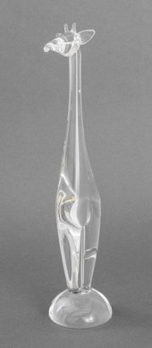 STEUBEN GLASS GIRAFFE ANIMALIE