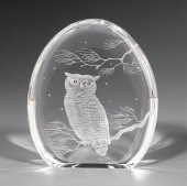 STEUBEN GLASS "GREAT HORNED OW