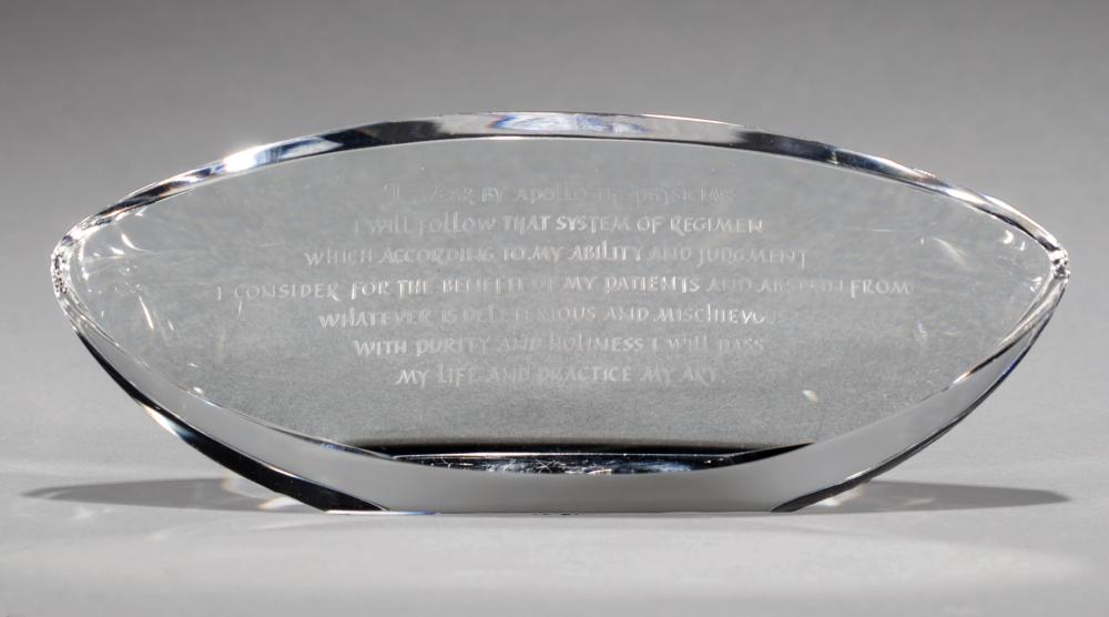 STEUBEN GLASS "HIPPOCRATIC