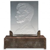 STEUBEN GLASS LINCOLN LUMINORD