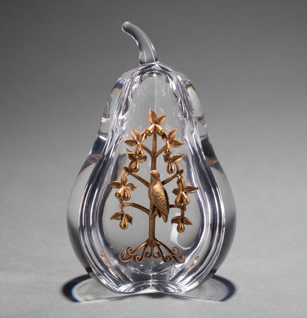 STEUBEN GLASS "PARTRIDGE IN A