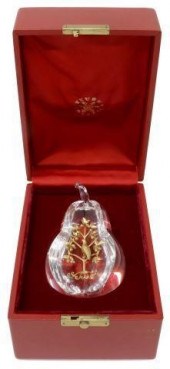 STEUBEN GLASS PARTRIDGE PEAR T