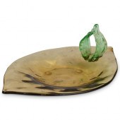 STEUBEN GLASS POMONA GREEN LEA