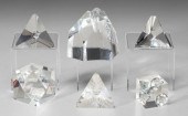 Steuben glass puzzle, six piec