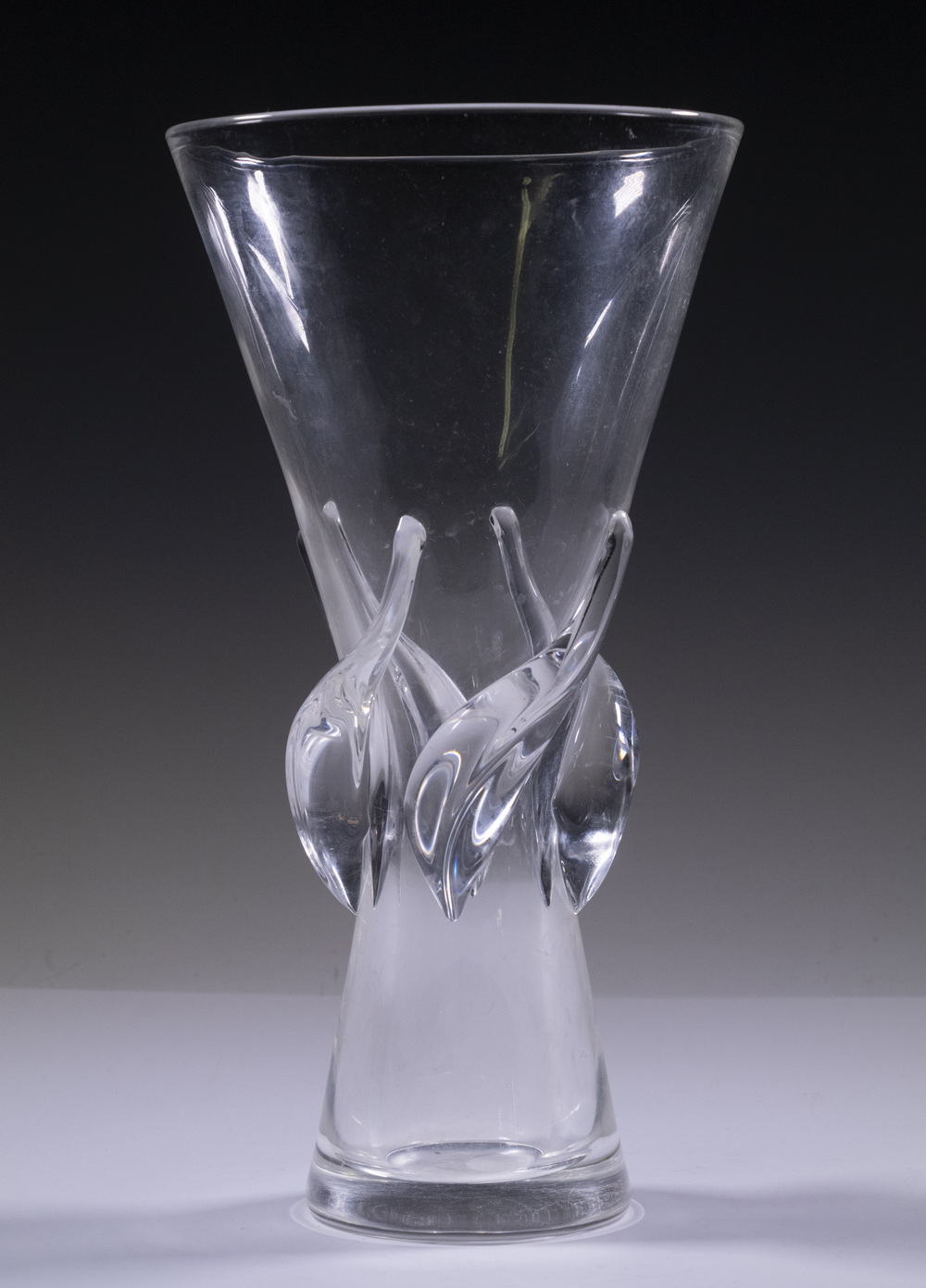 STEUBEN GLASS "ROSE" VASE
