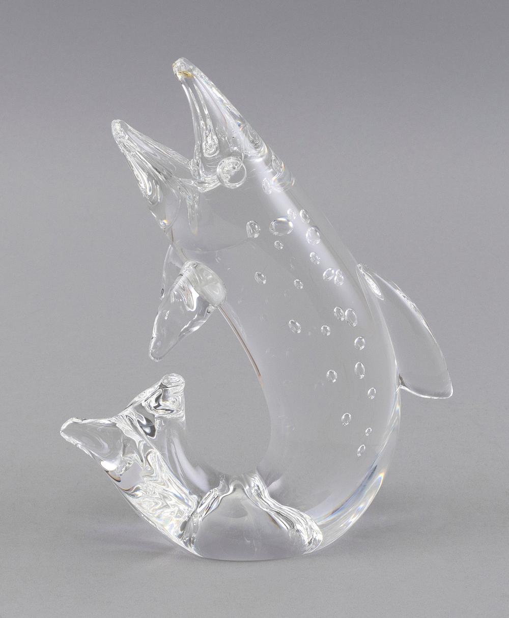 STEUBEN GLASS SCULPTURE OF A