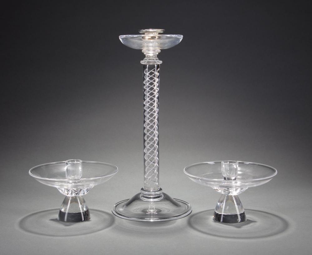 STEUBEN GLASS SILVER-MOUNTED