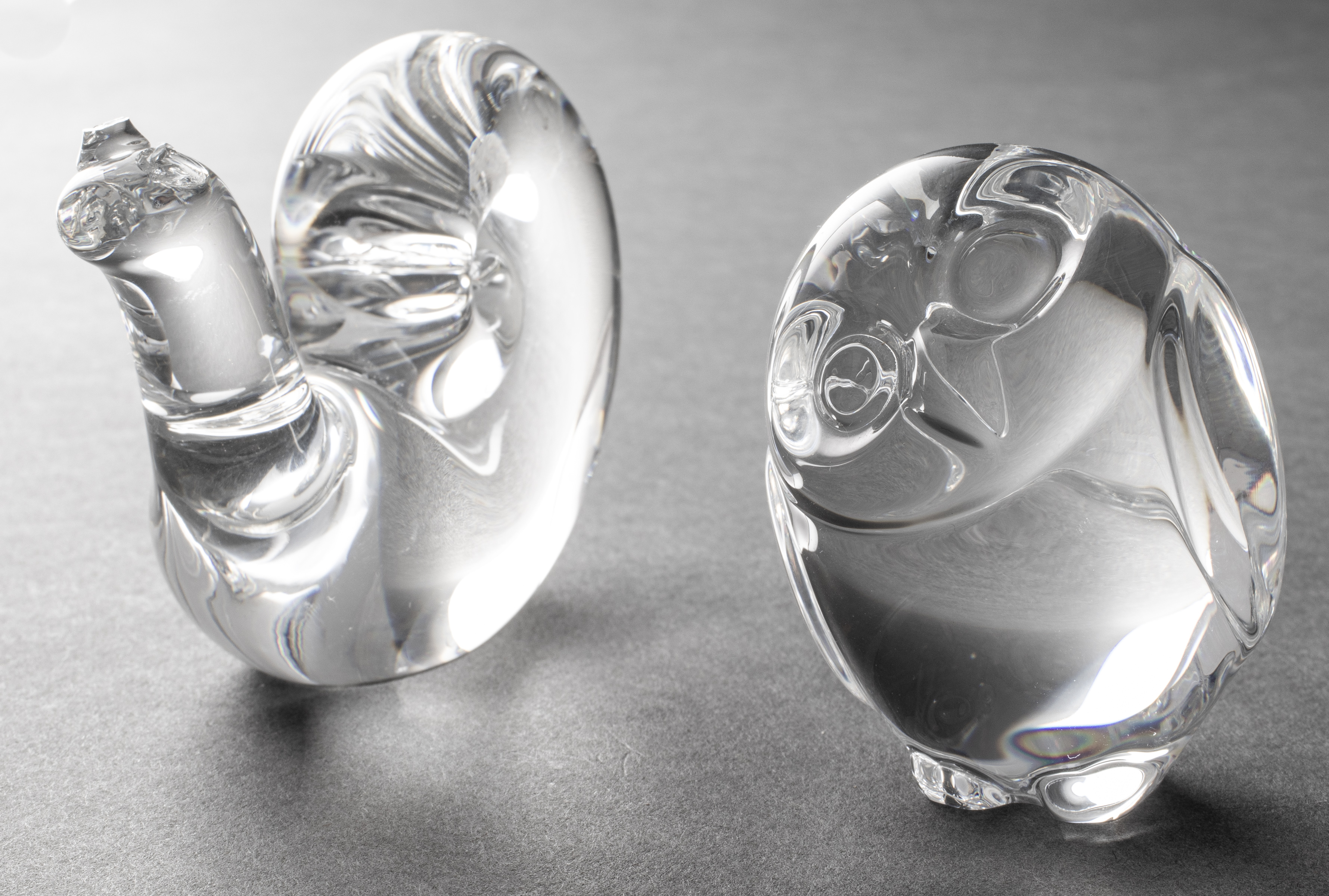 STEUBEN GLASS SNAIL AND OWL