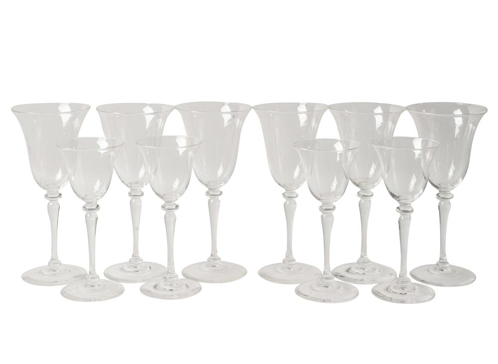 STEUBEN GLASS STEMWARE PARTIAL