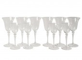 STEUBEN GLASS STEMWARE PARTIAL