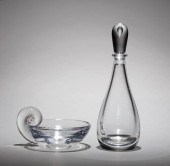 STEUBEN GLASS STOPPERED DECANT