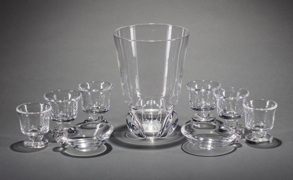 STEUBEN GLASS TREFOIL VASE,