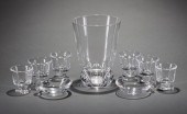 STEUBEN GLASS TREFOIL VASE, AT
