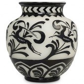 STEUBEN GLASS VASE "NIMROD PAT
