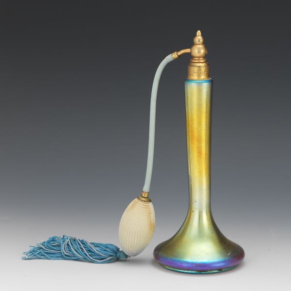 STEUBEN GOLD AURENE ATOMIZER 9"H