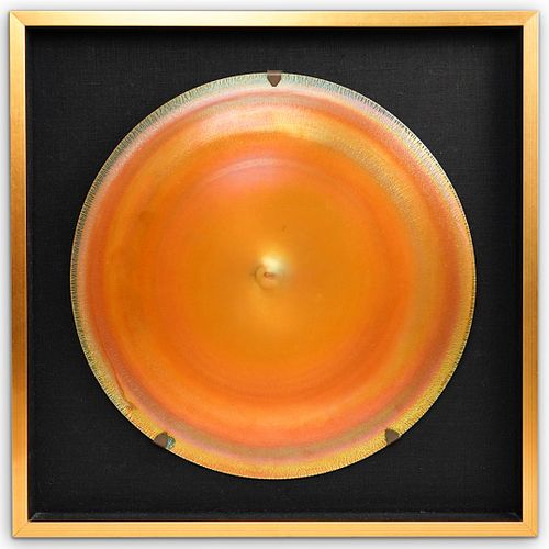 STEUBEN GOLD AURENE DISK OR