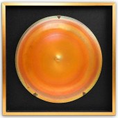 STEUBEN GOLD AURENE DISK OR RE
