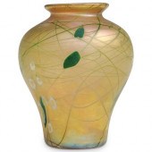 STEUBEN GOLD AURENE "LEAF AND
