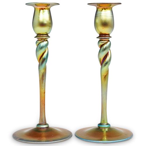 STEUBEN GOLD AURENE TWIST STEM