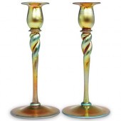STEUBEN GOLD AURENE TWIST STEM