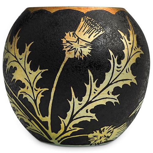 STEUBEN GOLD AURENE VASE "THISTLE