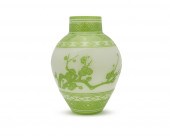 "STEUBEN" GREEN AND ALABASTER