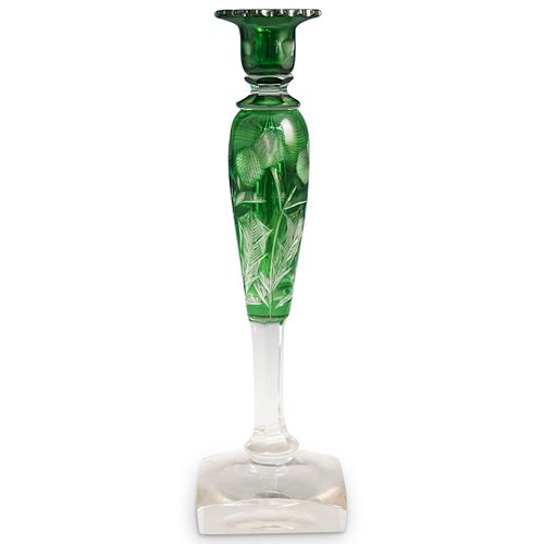 STEUBEN GREEN GLASS THISTLE PATTERN