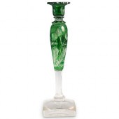 STEUBEN GREEN GLASS THISTLE PA
