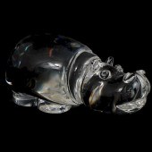 STEUBEN HIPPOPOTAMUS FIGURINED