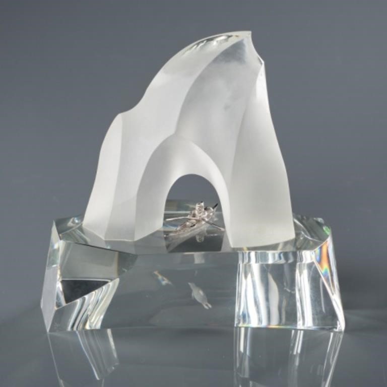 STEUBEN 'ICE HUNTER' SCULPTURE BY