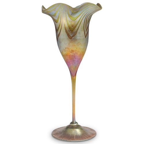 STEUBEN IRIDESCENT LONG STEMMED