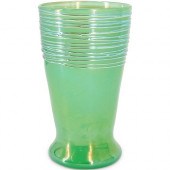 STEUBEN IRIDIZED GREEN JADE VA