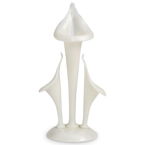 STEUBEN IVRENE TRIPLE LILY GLASS