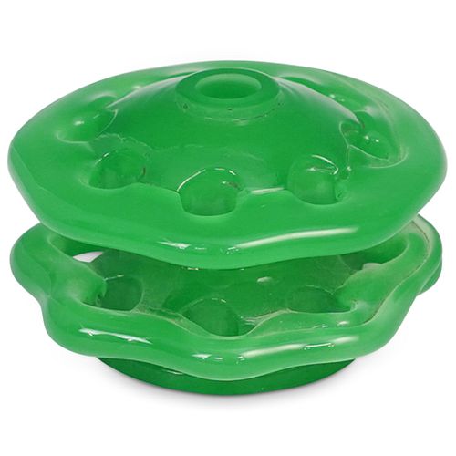 STEUBEN JADE GREEN GLASS FLOWER