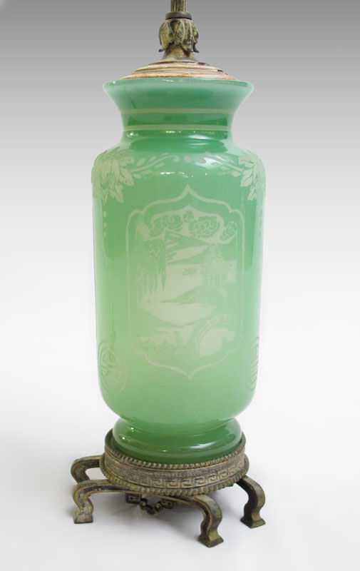 STEUBEN JADE OVER ALABASTER GLASS