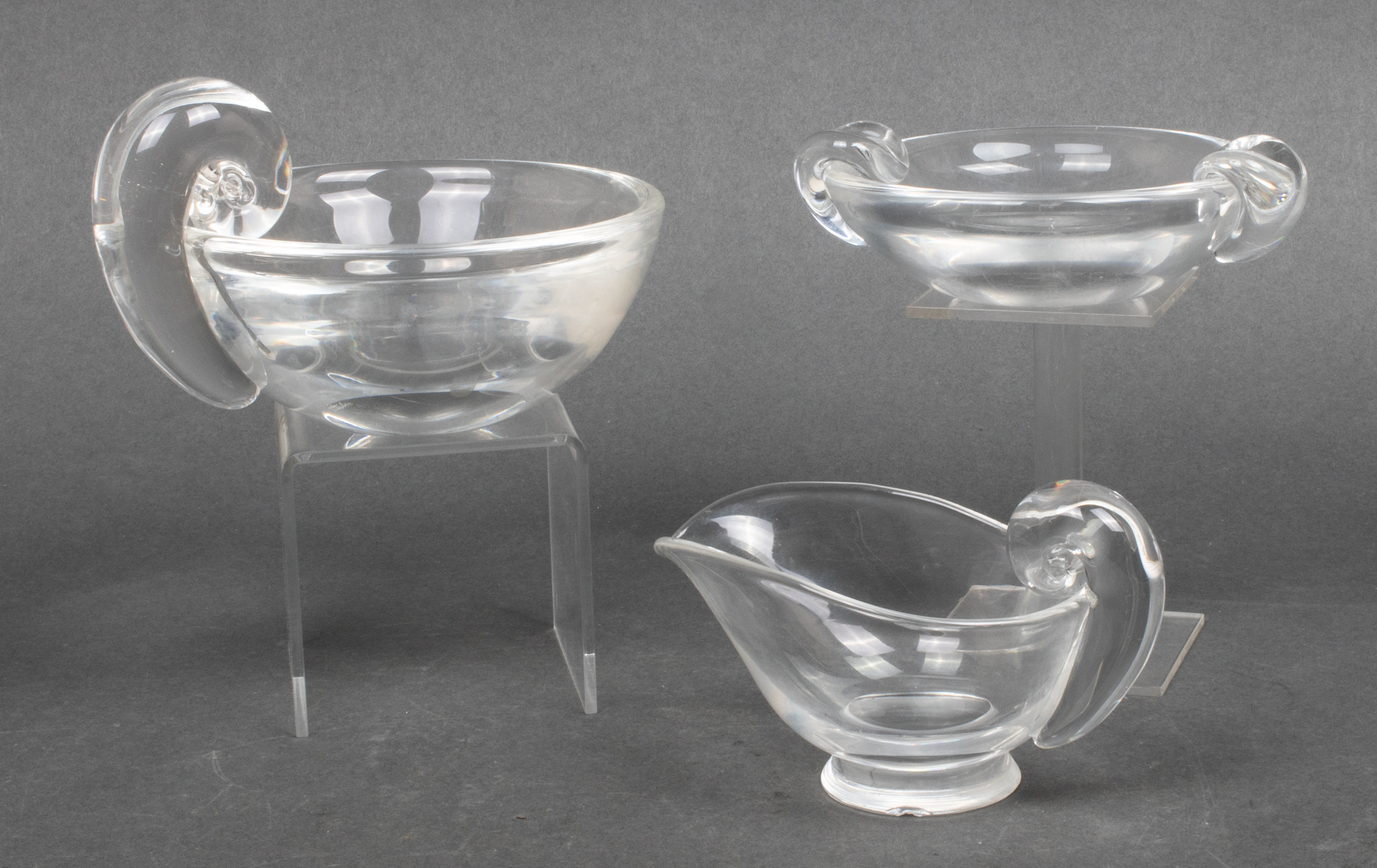 STEUBEN MODERN CRYSTAL BOWLS, GROUP