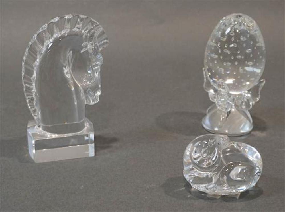 STEUBEN MOLDED GLASS HORSEHEAD,