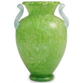 STEUBEN MOSS GREEN CLUTHRA VAS