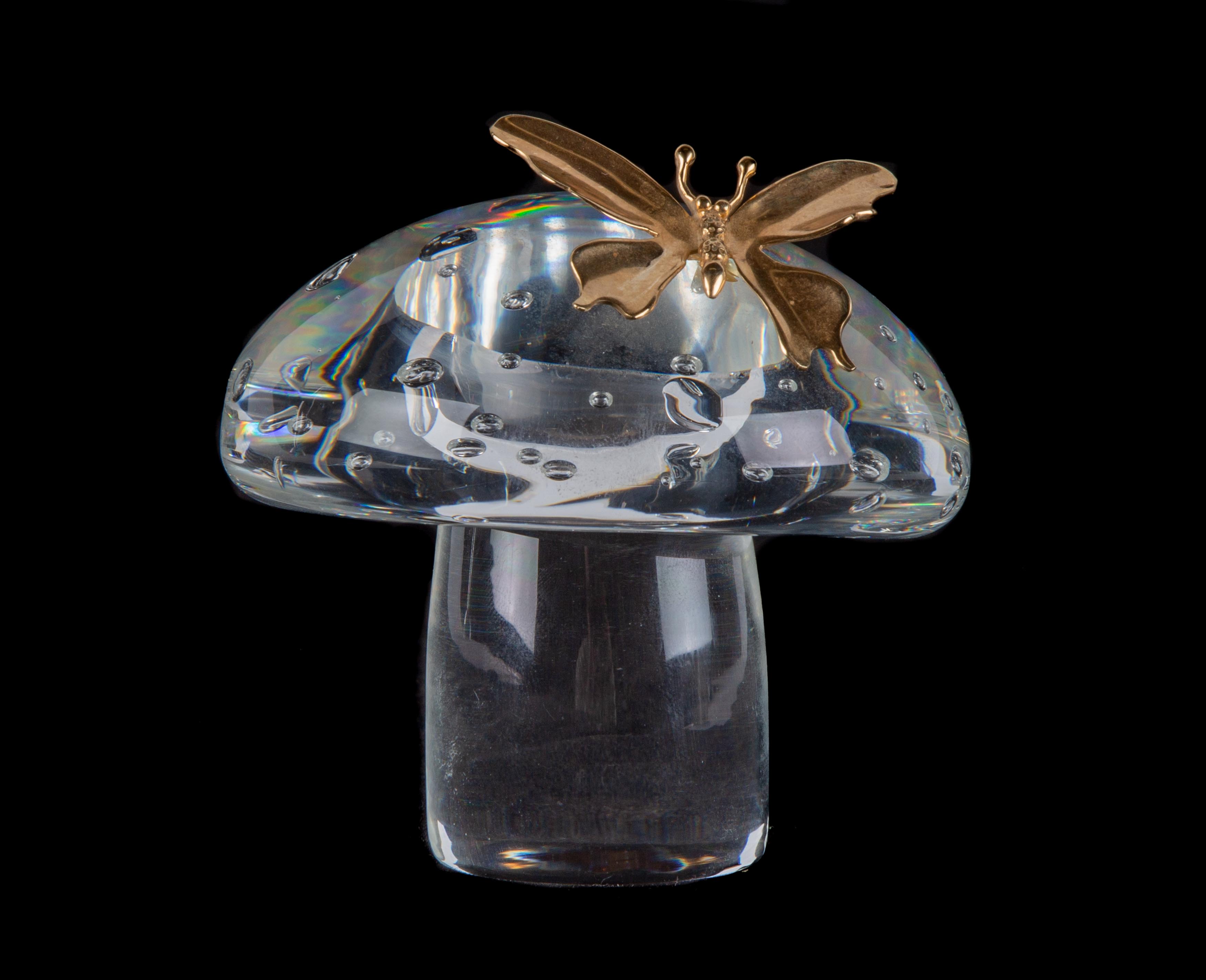 STEUBEN MUSHROOM WITH GOLD