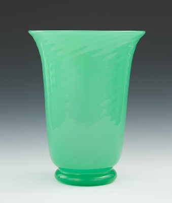 Steuben Opalene Jade Swirl Glass
