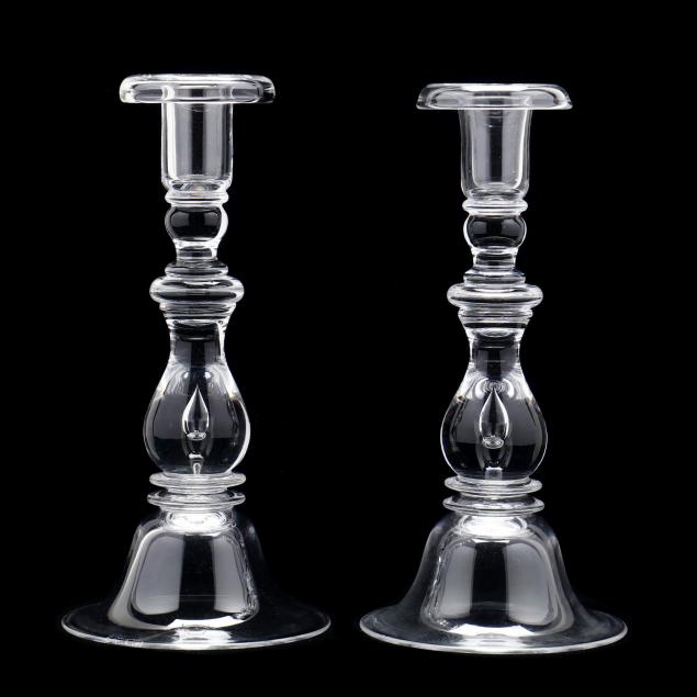 STEUBEN, PAIR OF BALUSTER