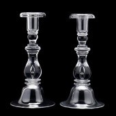 STEUBEN, PAIR OF BALUSTER TEAR