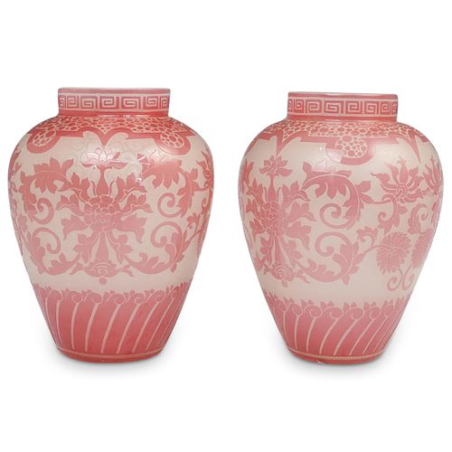 STEUBEN PAIR OF ROSALINE
