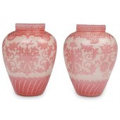 STEUBEN PAIR OF ROSALINE CHINO