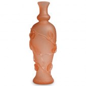 STEUBEN PEACH QUARTZ FLORAL VI