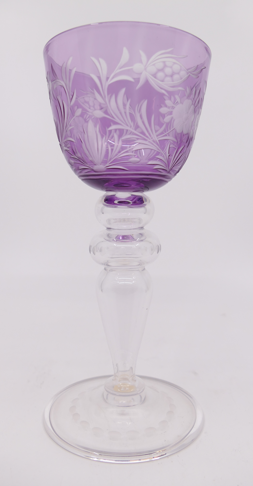 Steuben Purple Baluster Stem Wine