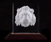 STEUBEN REGAL LION WITH BASE S
